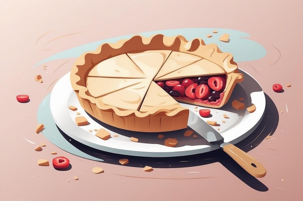 Illustration of a startup ownership pie divided among stakeholders
